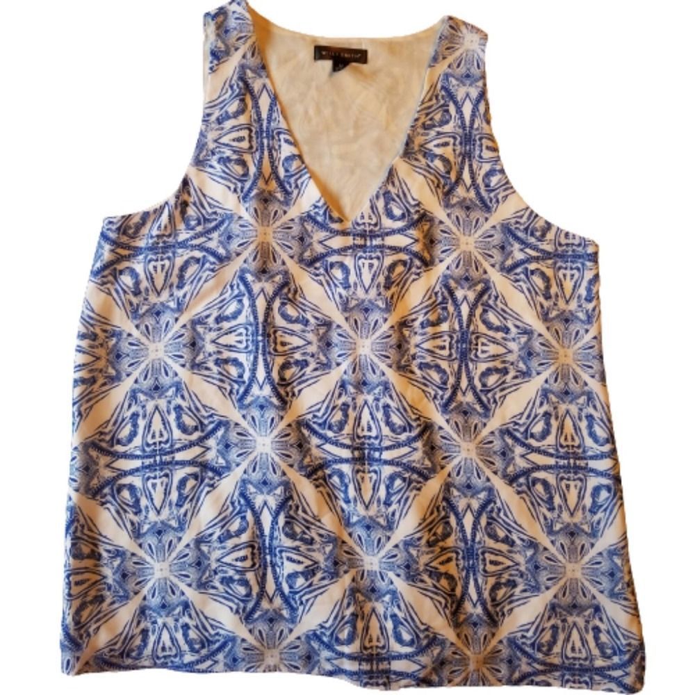 Willi Smith V-Neck Printed Fully Lined Tank‎